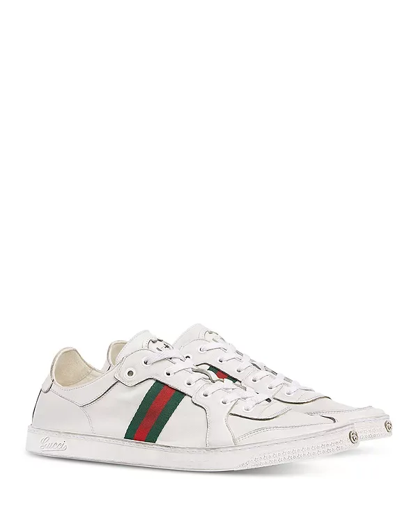 Низкие кроссовки Gucci, White — фото 4