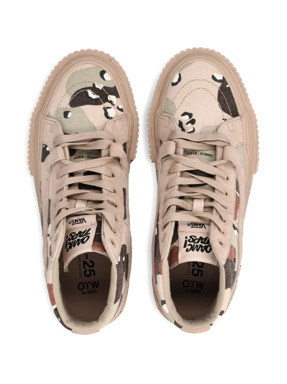 Кроссовки Sk8-Hi GL Lug в камуфляжном цвете из коллаборации OTW by Vans x WTAPS x OAMC, нейтральный — фото 4