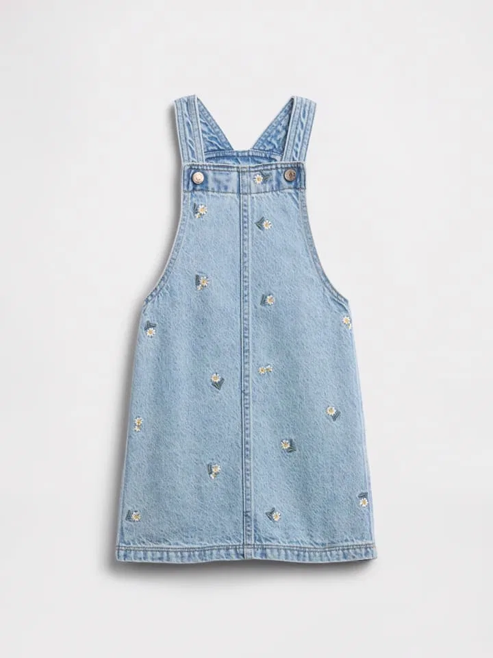 Платье джинсовое на бретелях GAP, голубой