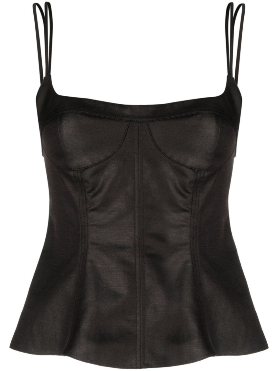 

Stella McCartney топ-корсет с баской, черный