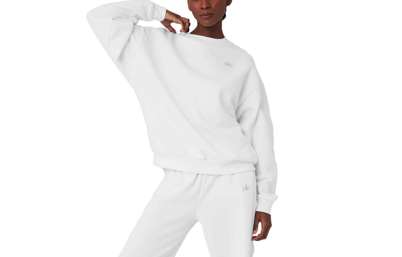 

Женская толстовка с круглым вырезом, средней толщины, другие Alo Yoga, белый