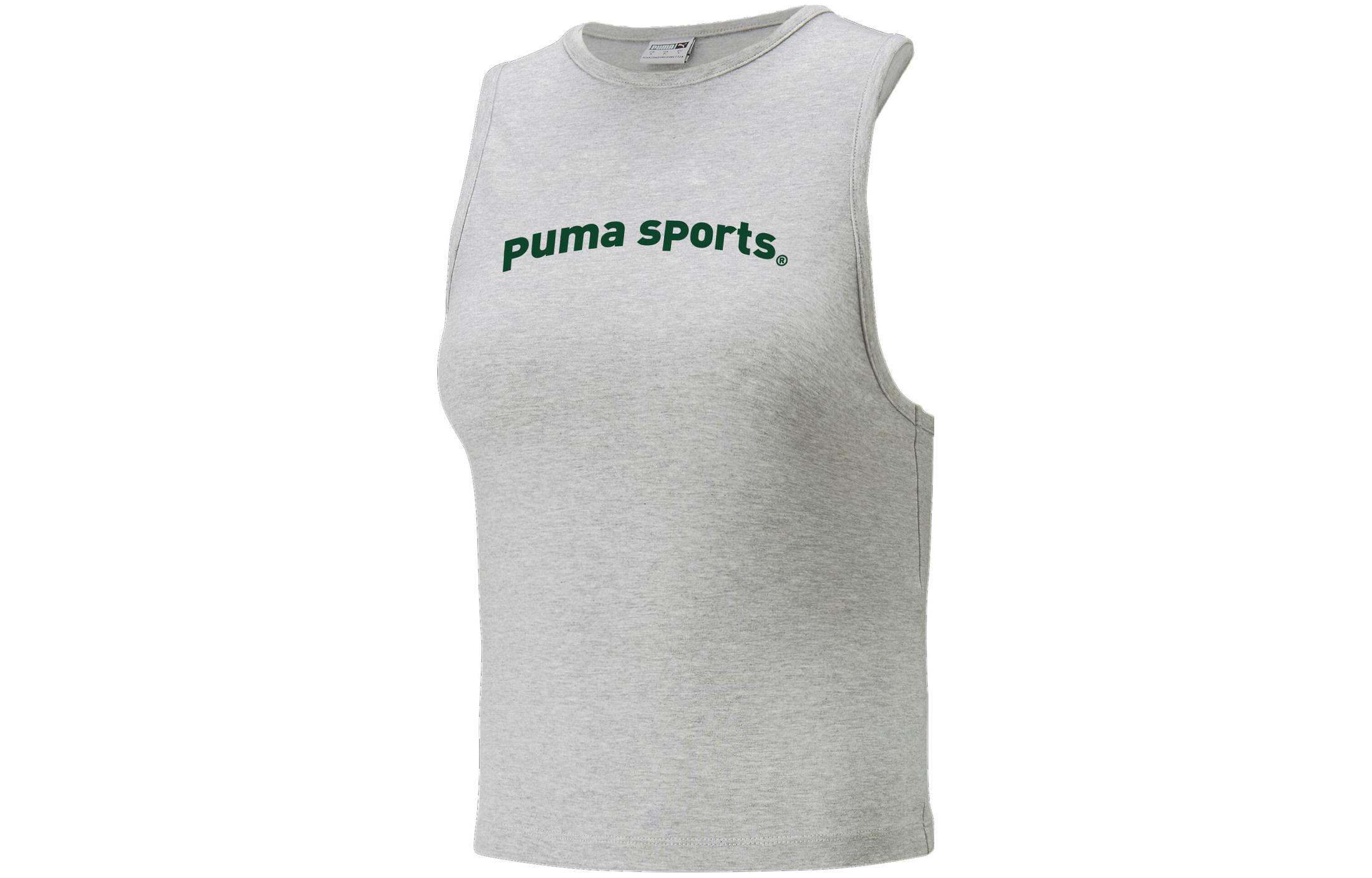 

Топ-майка женская светлая смешанная серая PUMA, светло- Mixed серый