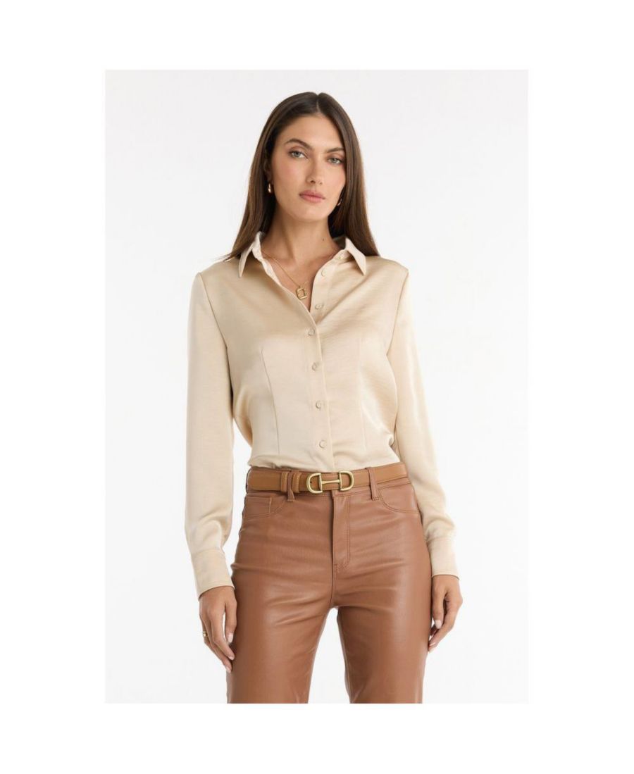 

Женская шелковая блузка Paulina - темно-синяя The Noli Shop, Gold