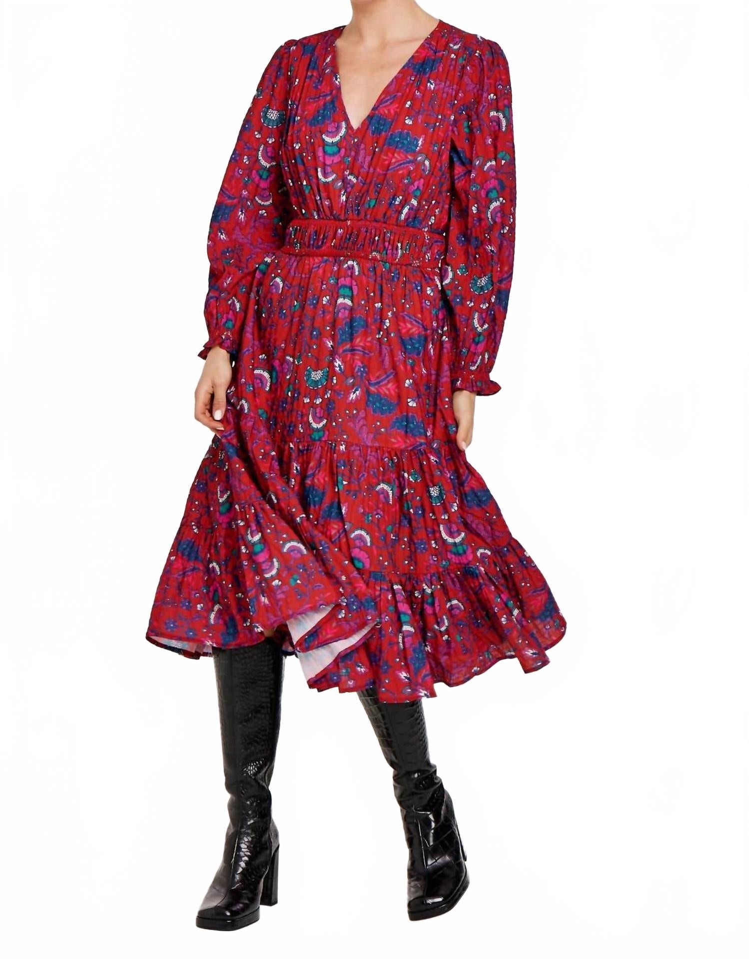 

Palermo Novelty Midi Dress In Winter Wildflower Another Love, Winter Wildflower