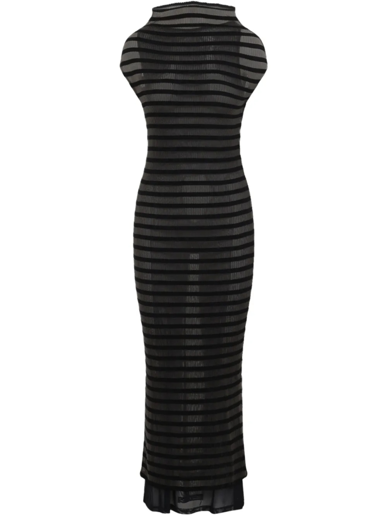 

Полосатое макси-платье от Jean Paul Gaultier, черный