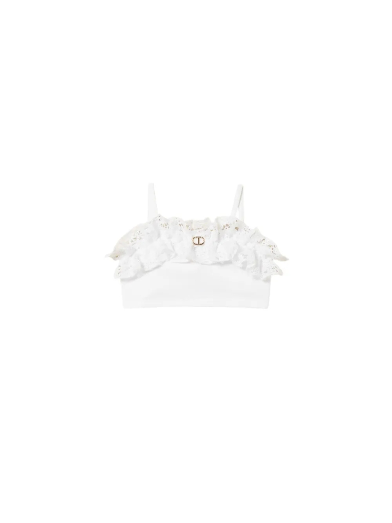 

Топ с оборками TWINSET Kids, белый