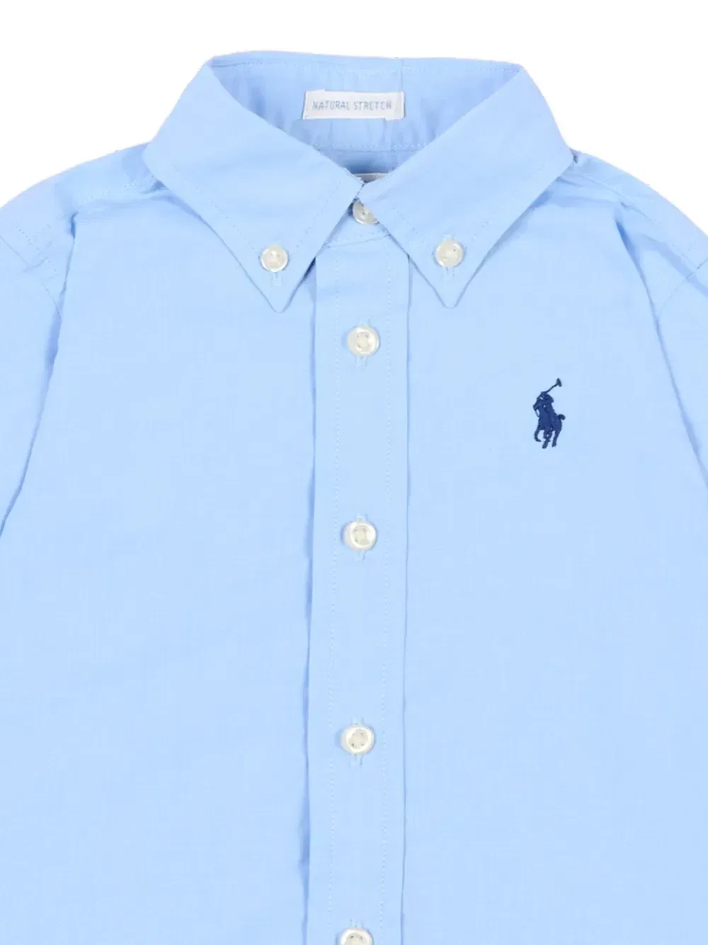 Рубашка на пуговицах с вышитым логотипом Polo Ralph Lauren Kids, синий — фото 3