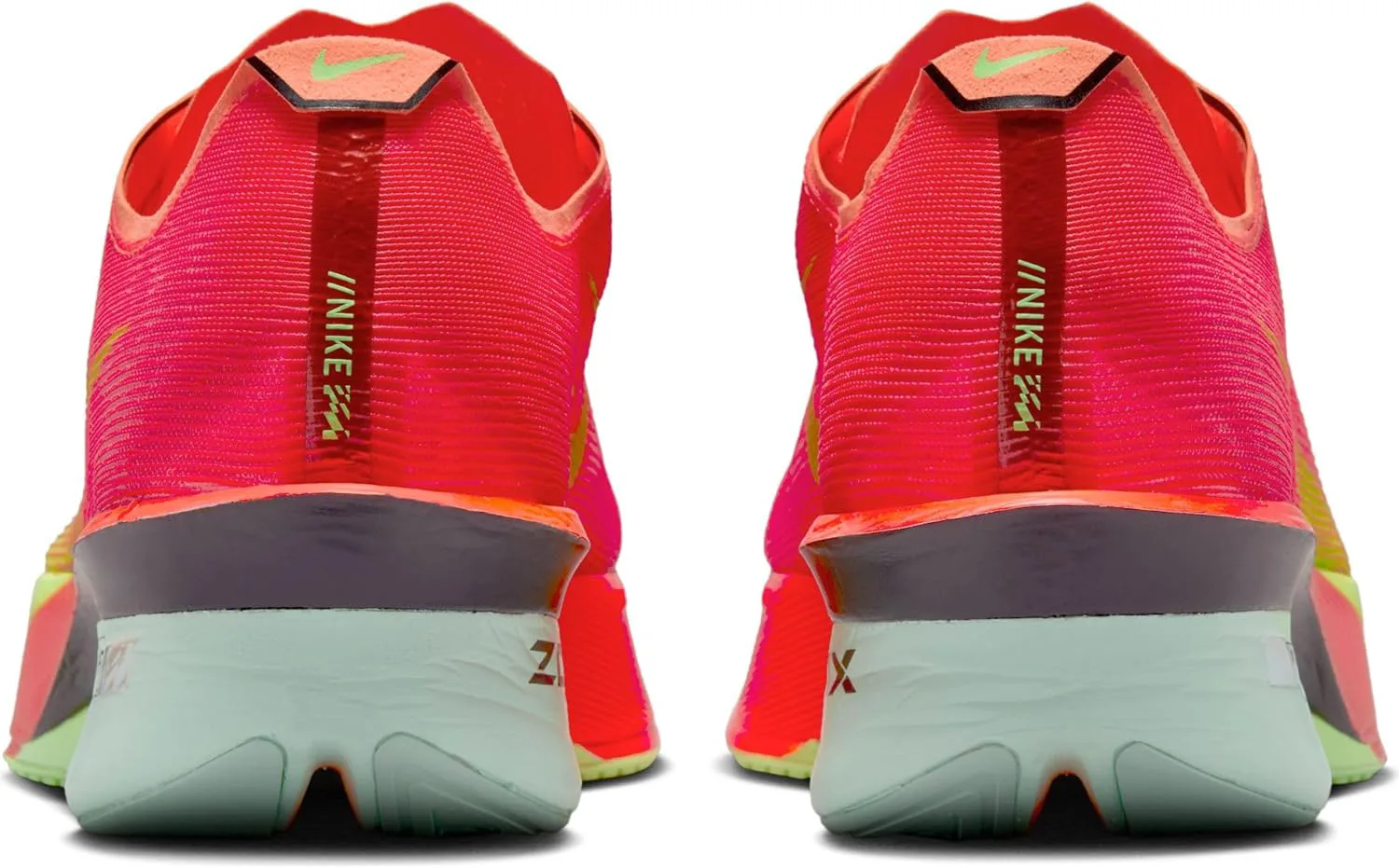 Мужские беговые кроссовки Nike ZoomX Vaporfly Next% 4, ярко-малиновый/мятный/фиолетовый — фото 3