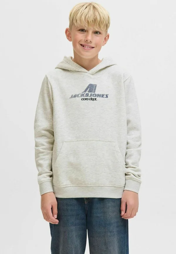 Толстовка tier Jack & Jones Junior, White Melange — фото 2