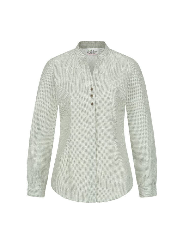 

Традиционная блузка с длинными рукавами Анита зеленого цвета Nübler