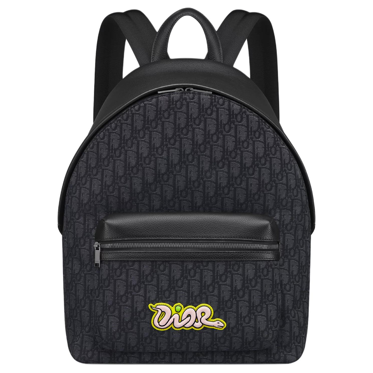 

DIOR Сумка рюкзак женская черная KAWS Collaboration Rider 2.0