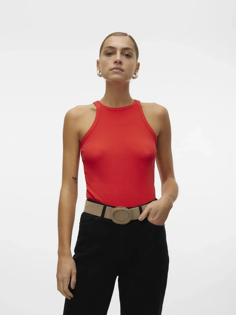 

Майка Vero Moda "VMCHLOE SHORT TANK TOP JRS NOOS", цвет Tomato