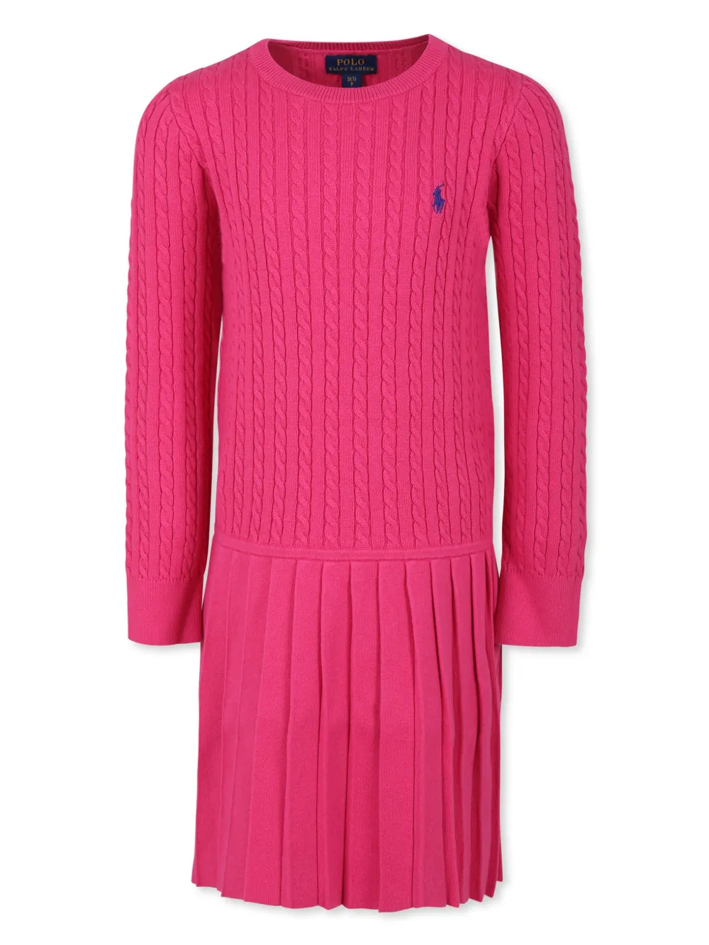 

Платье с вышитым логотипом Polo Ralph Lauren Kids, розовый