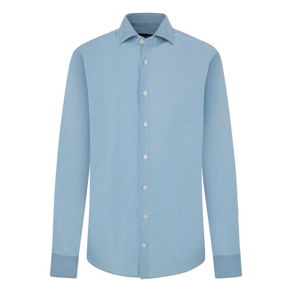 

Рубашка Hackett Bleach Denim, синий
