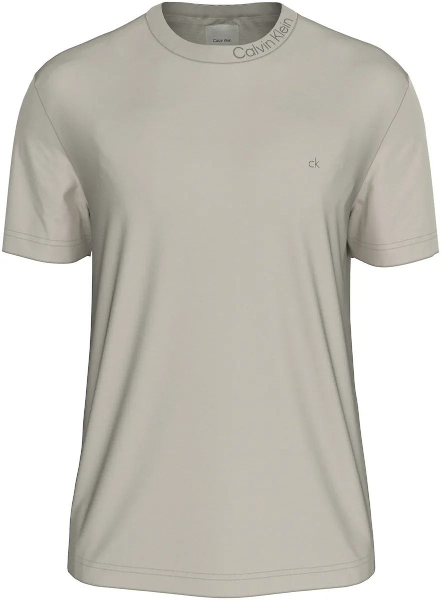 

Футболка Calvin Klein "NECK LOGO T-SHIRT" с тисненым логотипом, бежевый