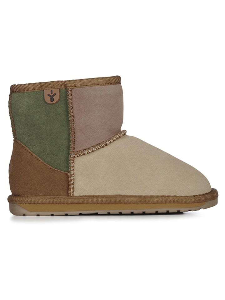 

Сапоги EMU Leder-Winterboots Wallby Mini, цвет Braun/Grün