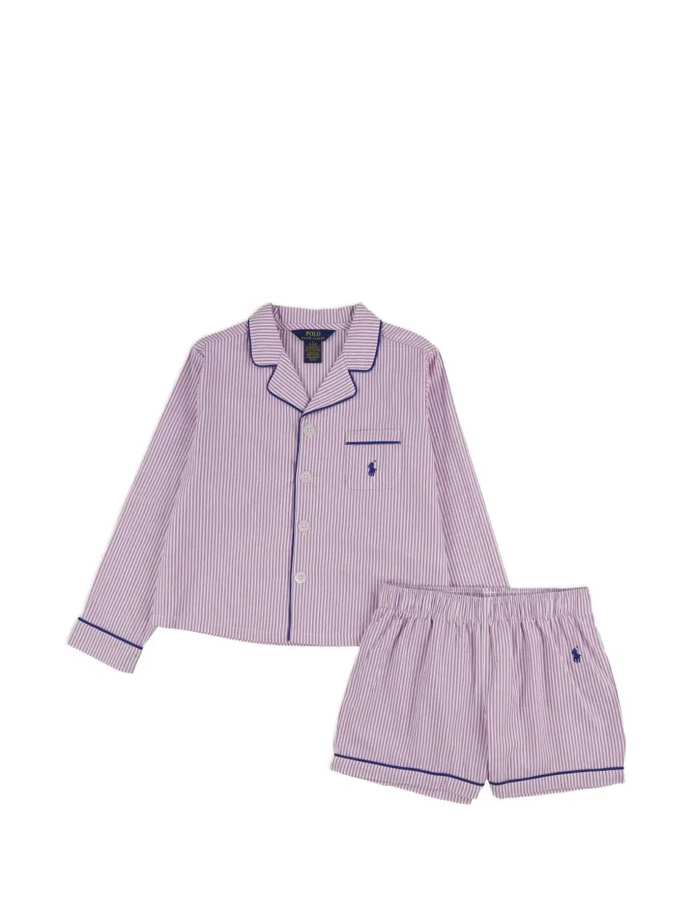 Пижама в полоску Polo Ralph Lauren Kids, розовый