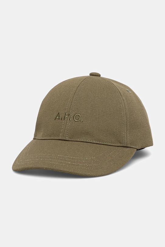 

Хлопковая бейсболка casquette charlie A.P.C., зеленый