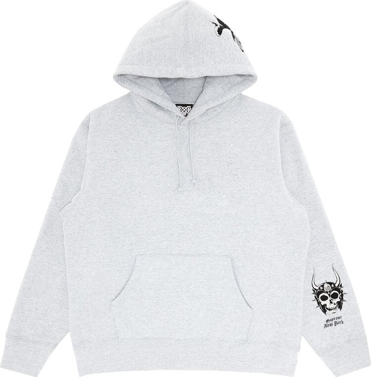 

Толстовка Supreme x Bounty Hunter Hooded 'Ash Grey', серый