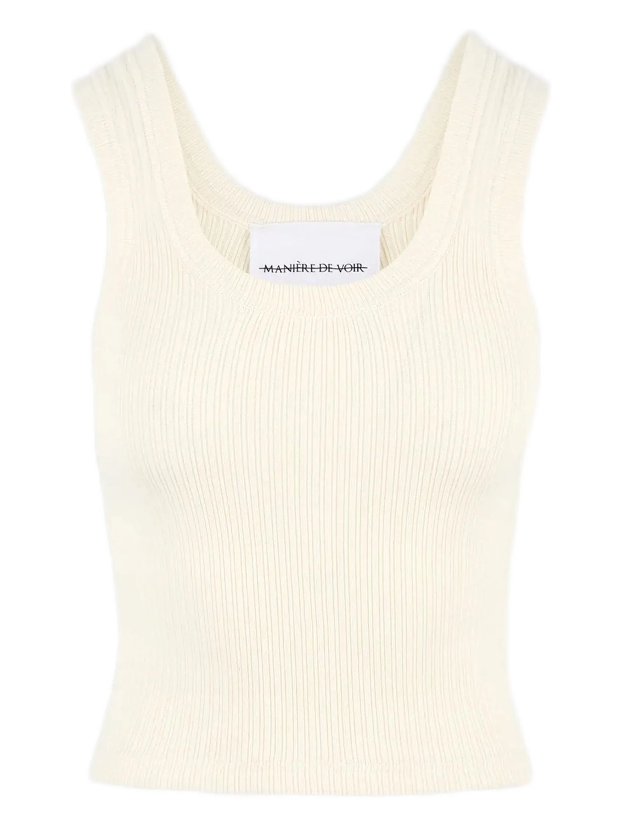 

Топ Liane с U-образным вырезом в рубчик Manière De Voir, кремовый
