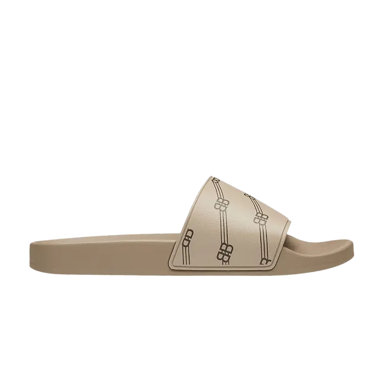 

Кроссовки Balenciaga Pool Slides BB Monogram - Brown, коричневый