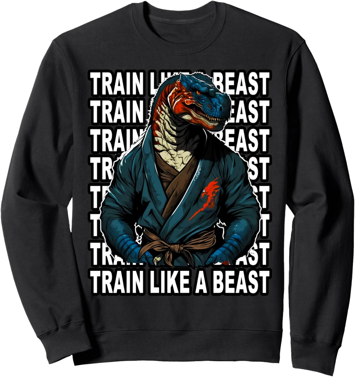 

Толстовка «Тренируйся как зверь» Tee Samurai - Mma Gym & Workout Motivation, черный