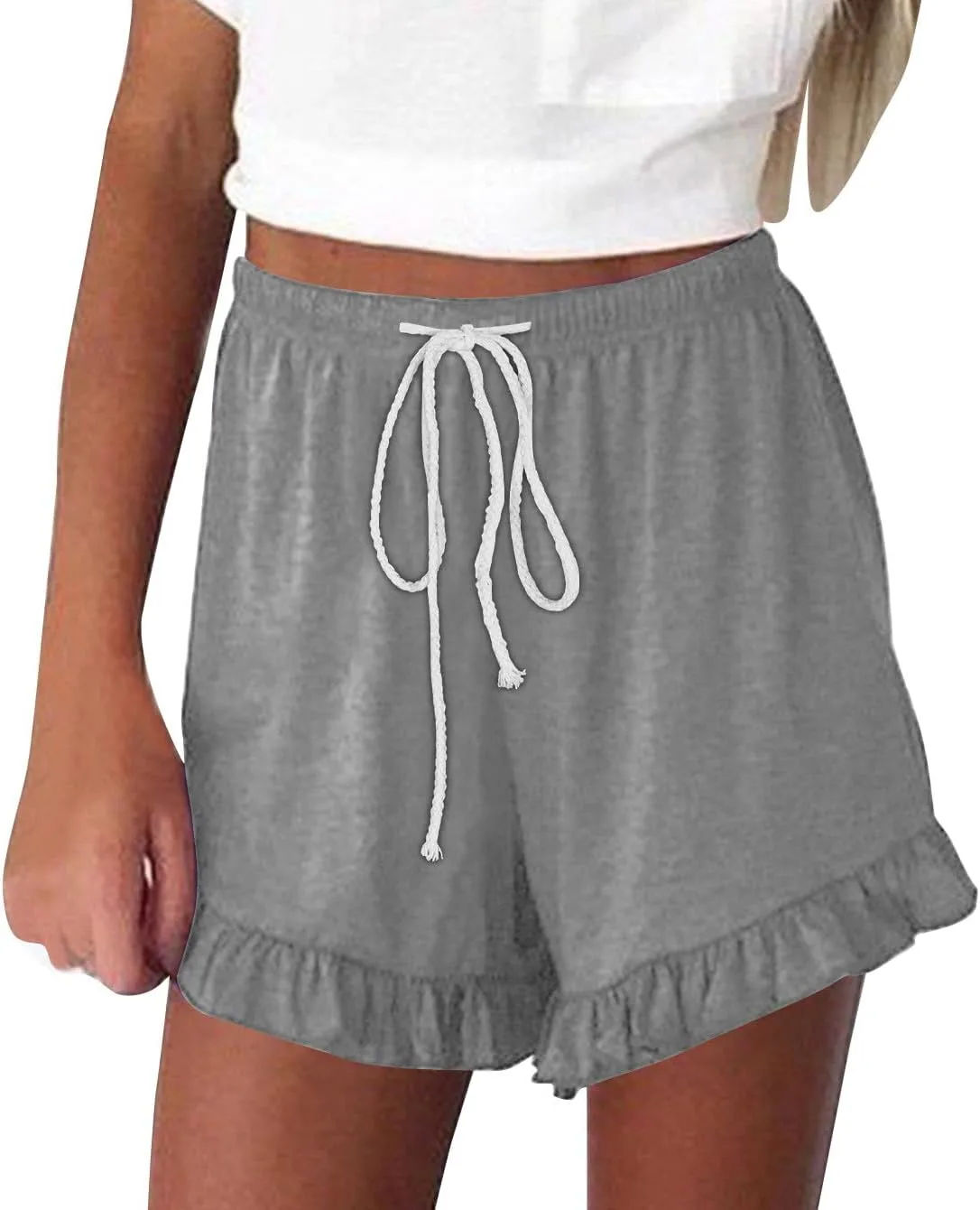 

Женские шорты с рюшами High Waisted Elastic Bermuda Loose