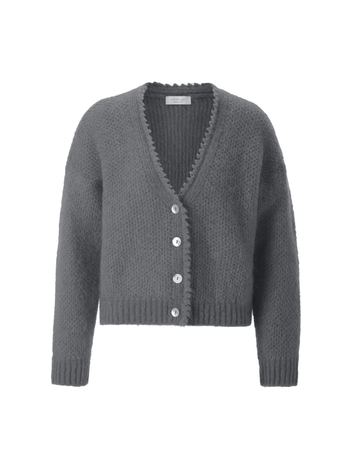 

Кардиган с V-образным вырезом, узор защип, цвет серый тень Rich & Royal