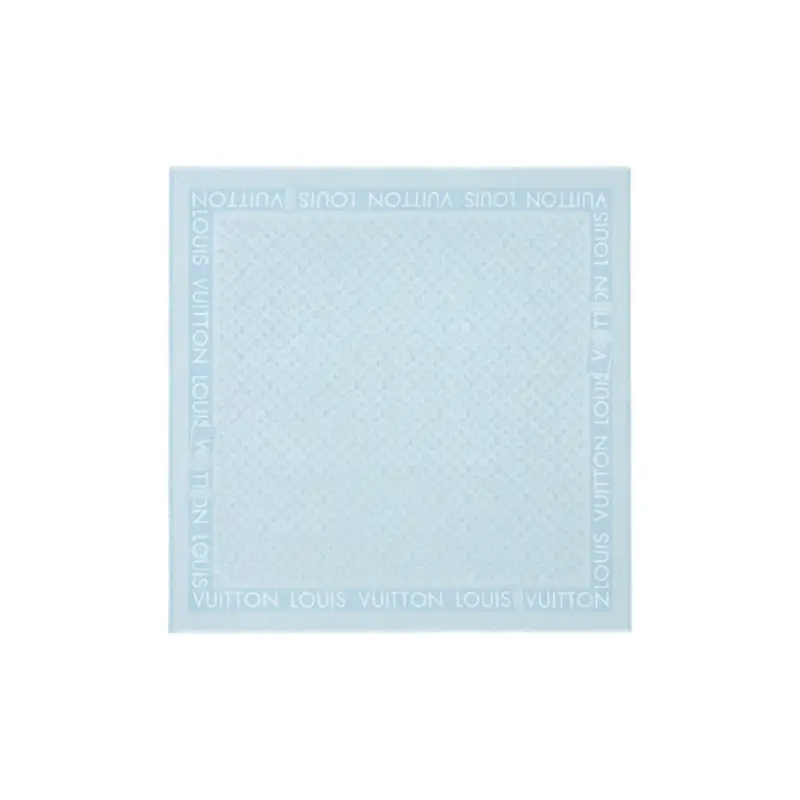 

LOUIS VUITTON Шёлковый платок женский голубой, Blue