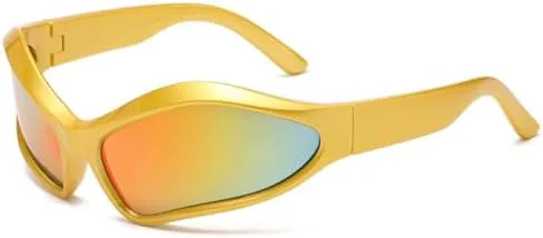 

Модные солнцезащитные очки 2027 года в овальной форме с цветовыми блоками, в стиле хип-хоп, с вогнутой формой. Модный тренд в очках MTZJH, Yellow Orange Red