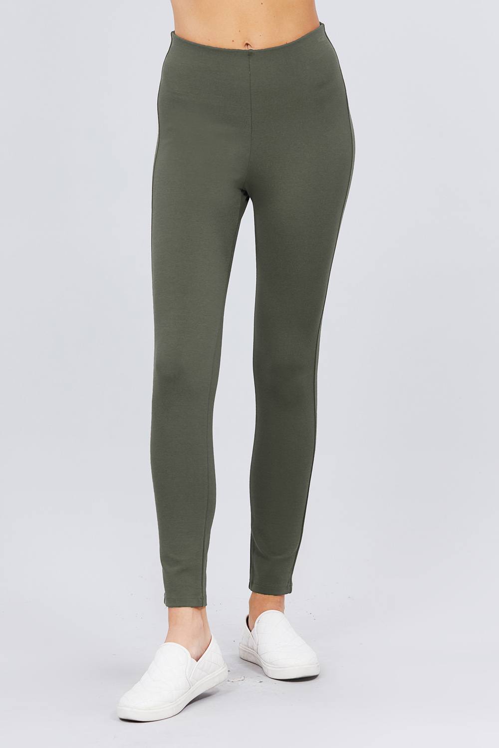 

FASHNZFAB брюки Ponte с эластичной резинкой на талии, цвет new olive