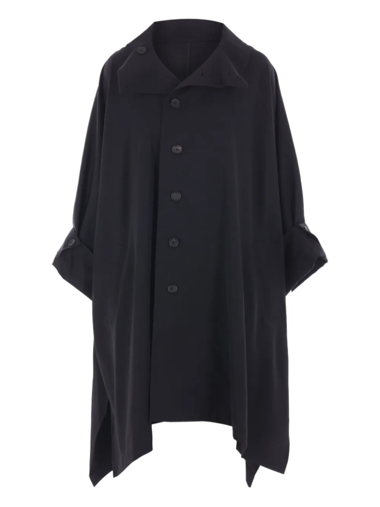 

Асимметричное пальто на пуговицах Yohji Yamamoto, черный