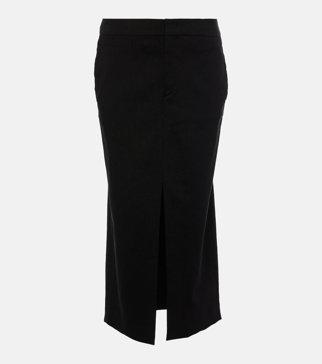 

Юбка миди Dixina из смесовой льняной ткани Isabel Marant, черный