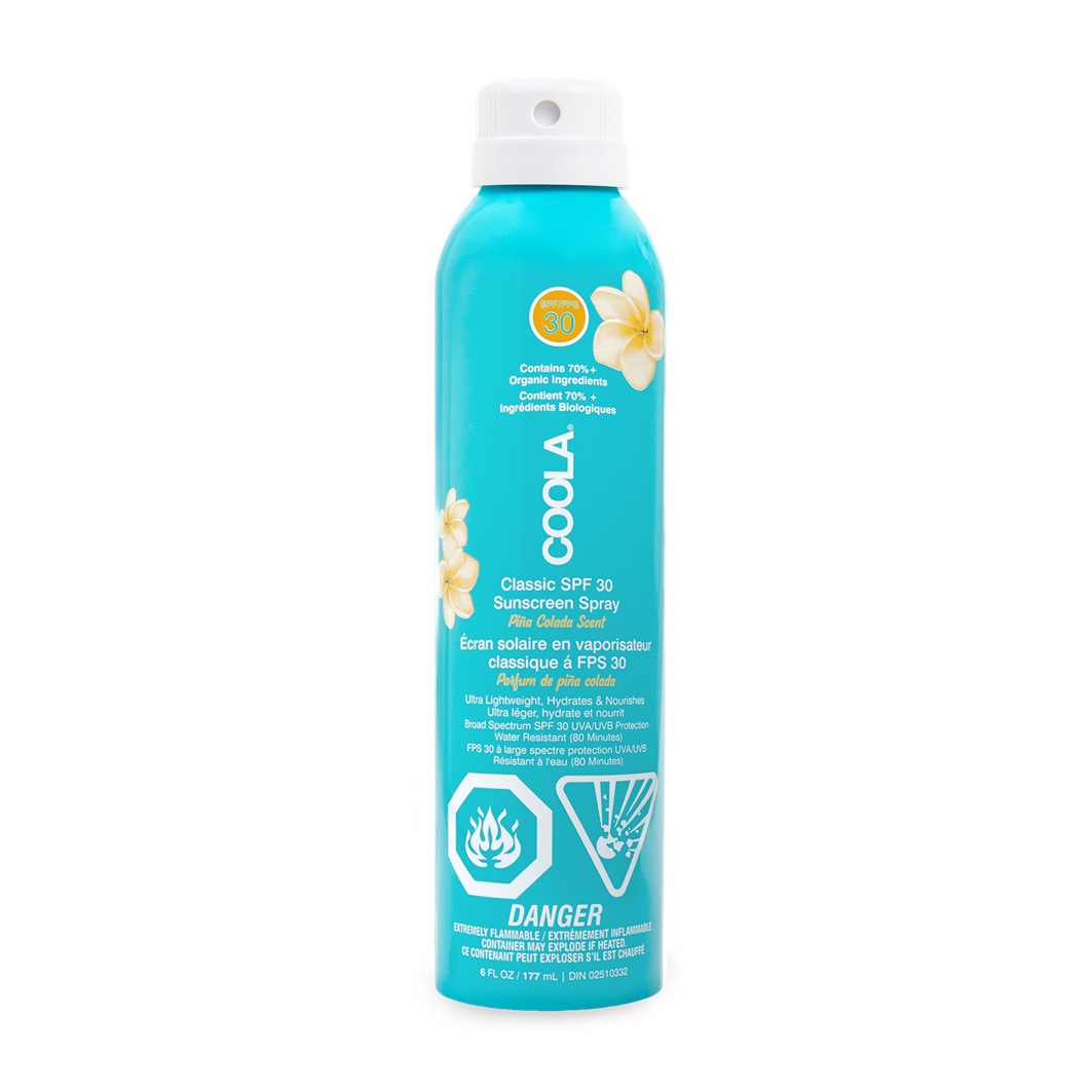 Солнцезащитный спрей classic classic spf 30 body spray piña colada Coola, объем 177 мл — фото 2