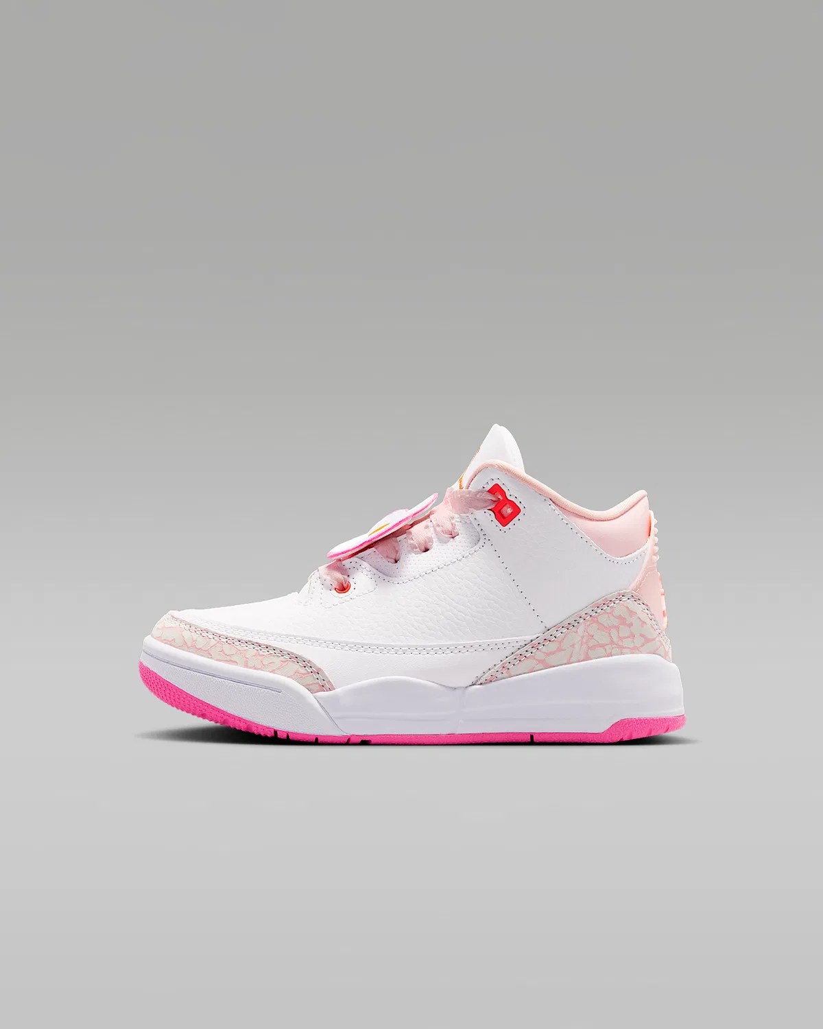 Детские кроссовки Jordan 3 Retro, Pearl Pink/Pink Bloom/Pink Glow/Hyper Orange