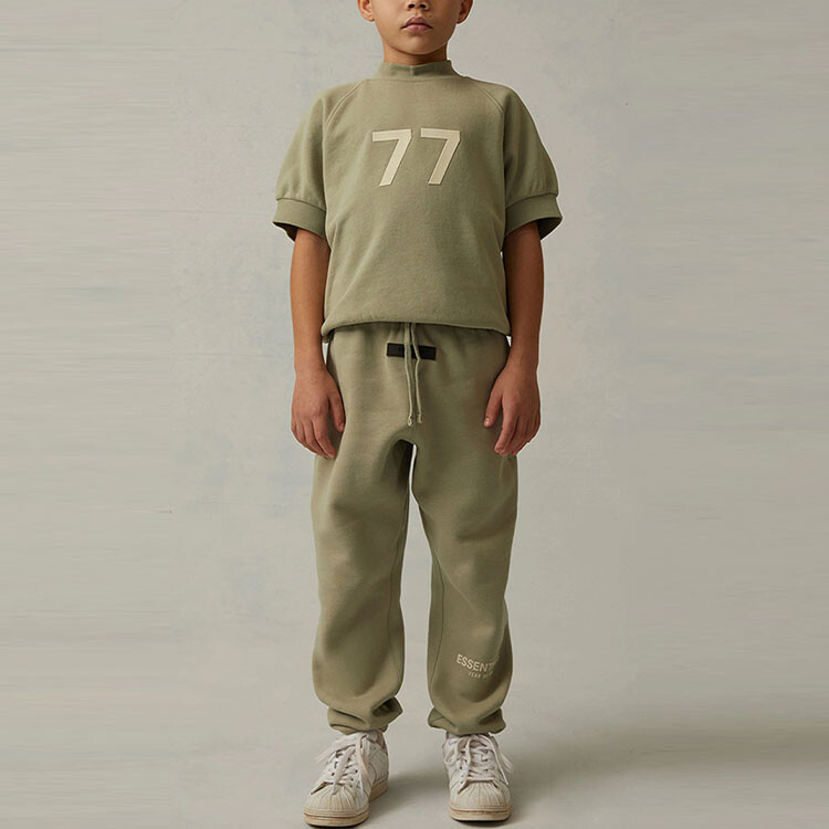 Детские трикотажные спортивные штаны Fear Of God Essentials, зеленый