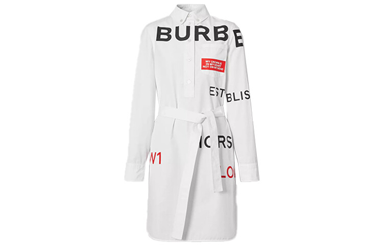 

Платье женское Burberry с длинными рукавами, белый
