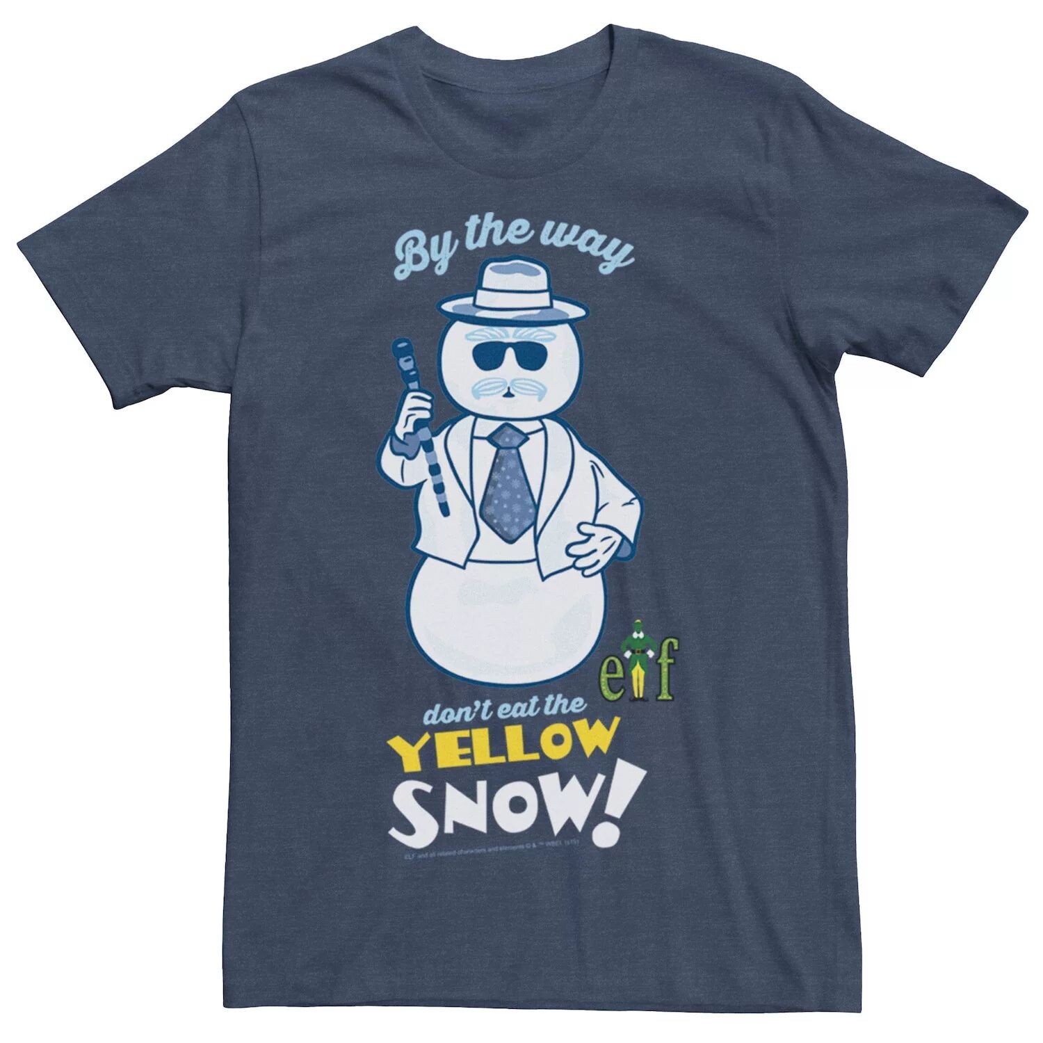 

Мужская футболка Elf Snowman By The Way с текстом и цитатой Licensed Character