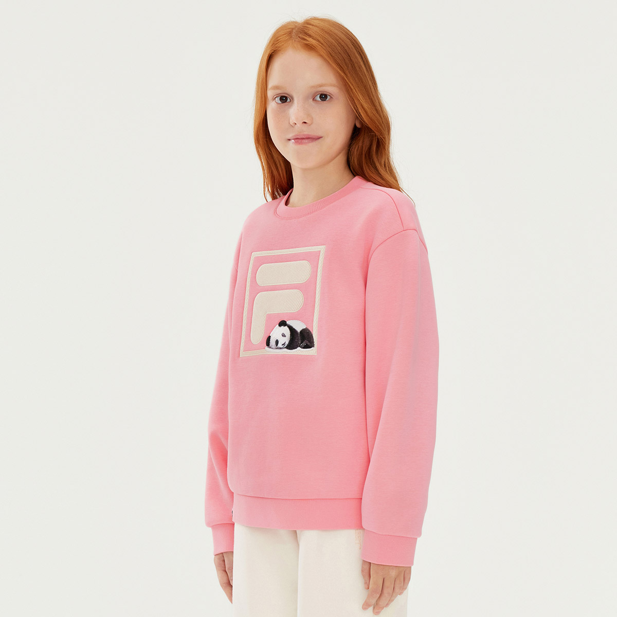 Фабрика Панда, худи Collaboration для детей FILA KIDS, розовый — фото 4