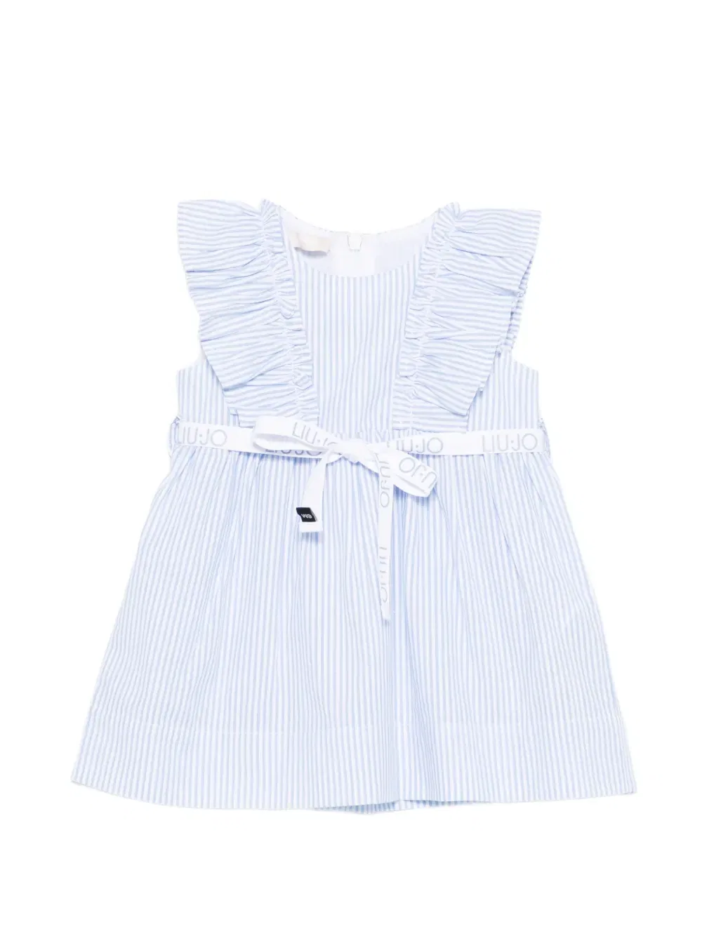 Платье в полоску с оборками Liu Jo Kids, синий