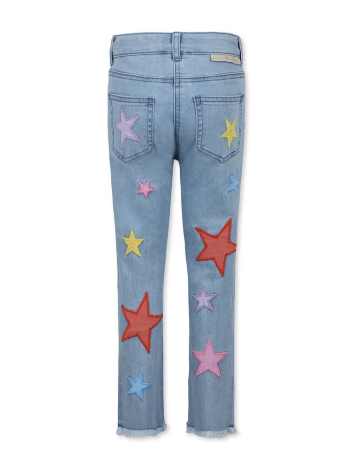 Джинсы Stella McCartney Kids с нашивками в виде звезд, синий — фото 2