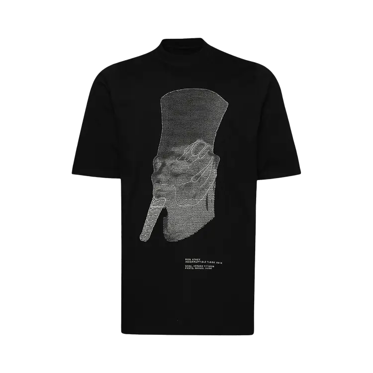 

Футболка Rick Owens Ron Jumbo 'Black/Pearl', черный