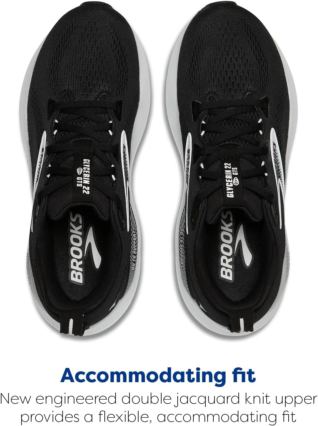 Мужские беговые кроссовки Brooks Glycerin GTS 22 с поддержкой, черный/серый/белый — фото 3