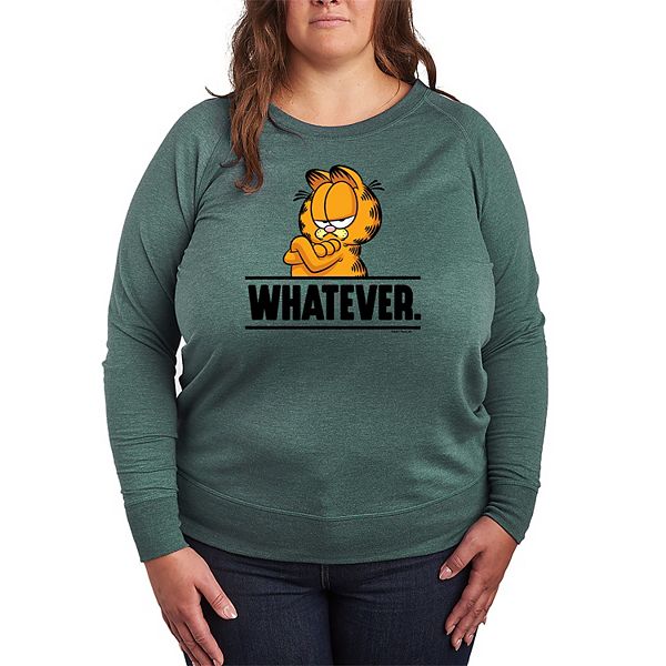 

Футболка с длинным рукавом Garfield Whatever French Terry Plus Size Licensed Character, Heather Juniper
