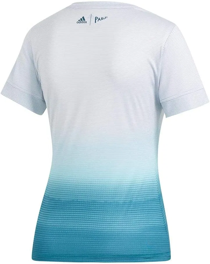 Футболка adidas Parley, White/Blue Spirit — фото 2