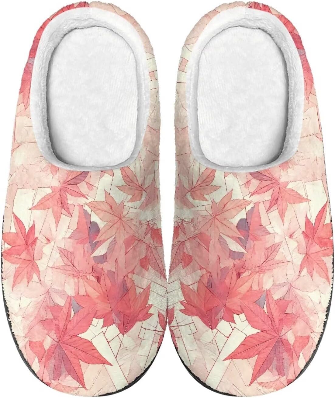 

Semiouray Autumn Halloween Унисекс-взрослые тапочки с подошвой EVA и туфли Tie-Dye House Тапочки для дома и на улице для дома и на улице, Autumn Harvest Maple Leaves
