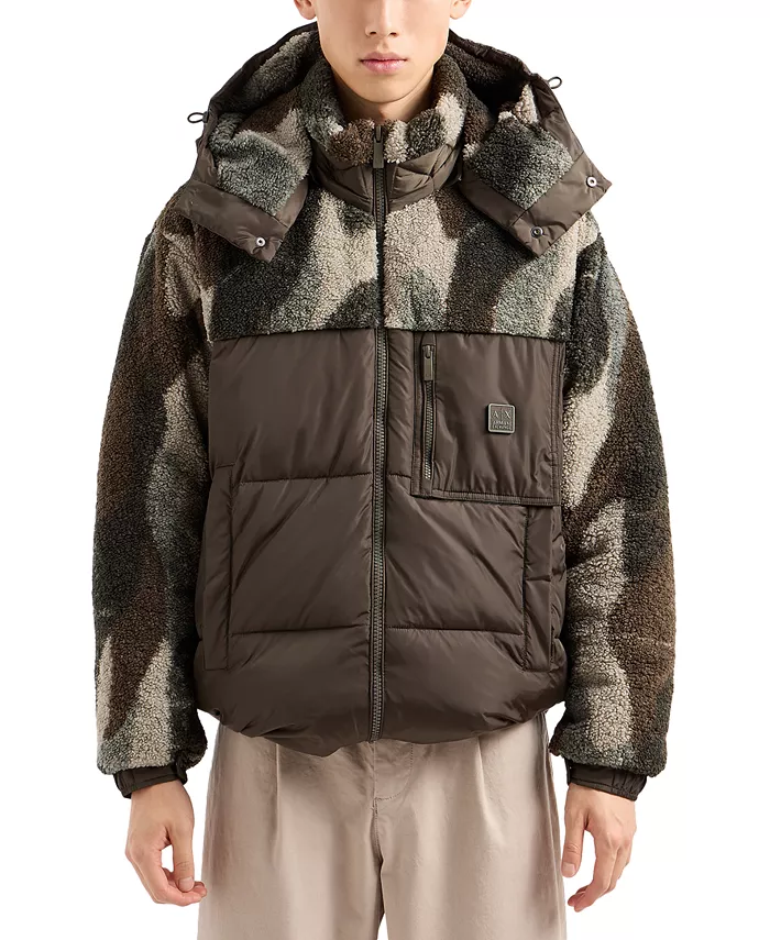 

Мужская куртка-блузон с цветными блоками A|X Armani Exchange, зеленый