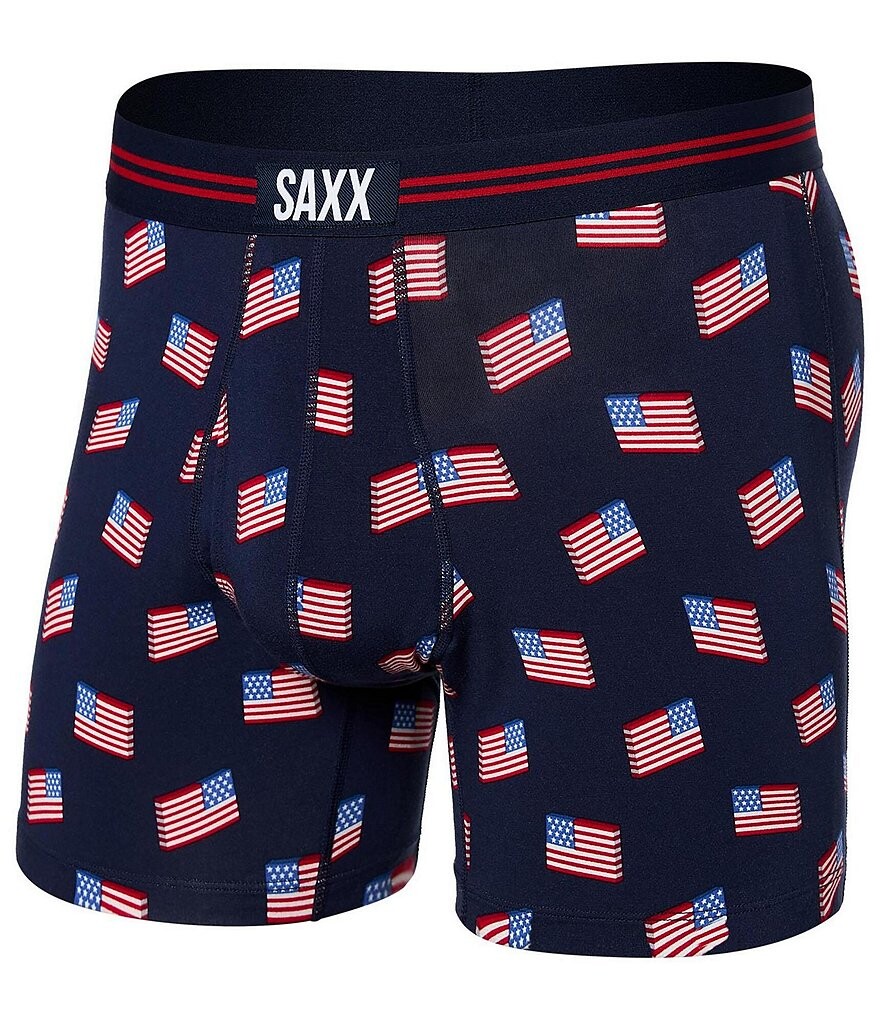 

SAXX Ultra Super Soft Americana 5Трусы-боксеры с внутренним швом, синий