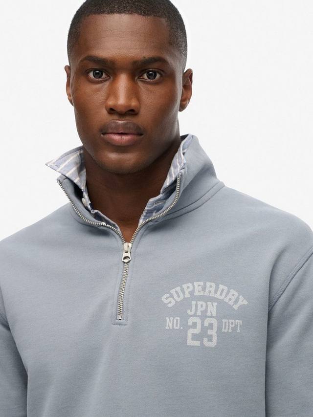 Спортивная толстовка 1/2 Zip, Stone Blue Grey Superdry, Stone Blue Grey — фото 4