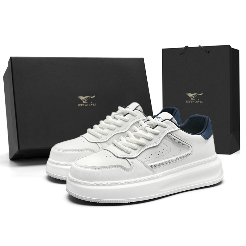 

Низкие мужские кроссовки SEPTWOLVES, White Blue (Standard Leather Shoe Size)